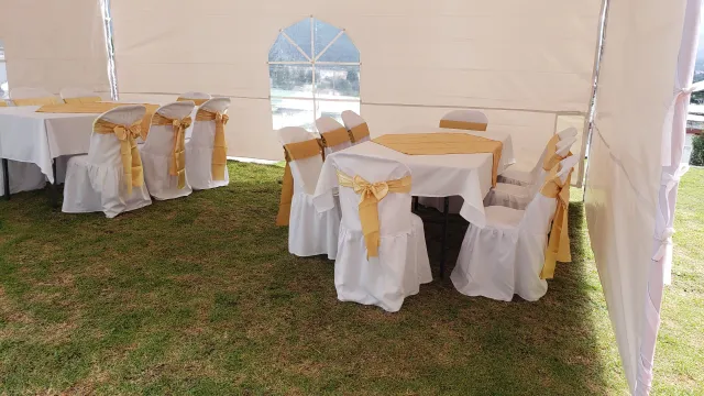 Sillas blancas para eventos